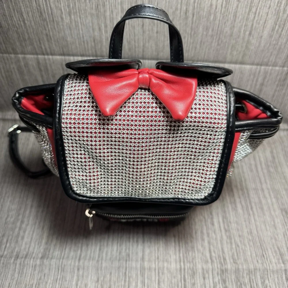 Disney Minnie Mouse Backpack Rhinestone Bling Mini Backpack Purse